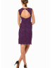 Allover Lace Cutout Back Short Bridesmaid Dress